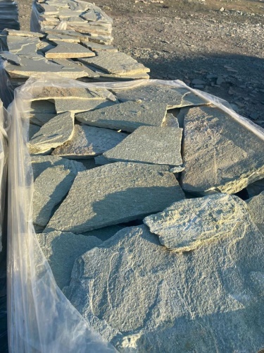 Плитняк златолит зелёный для цоколя, отмостки купить в Оренбурге