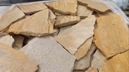 Плитняк златолит жёлтый для цоколя купить в Оренбурге