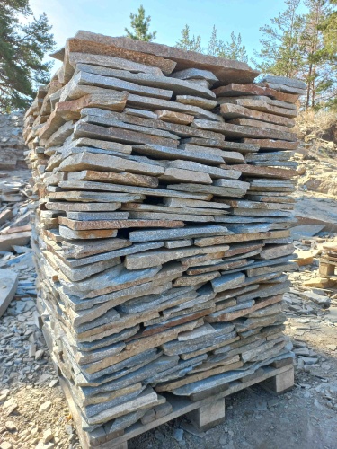 Плитняк златолит серебристый для цоколя, отмостки купить в Оренбурге