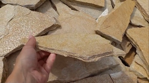 Плитняк златолит жёлтый для цоколя купить в Оренбурге